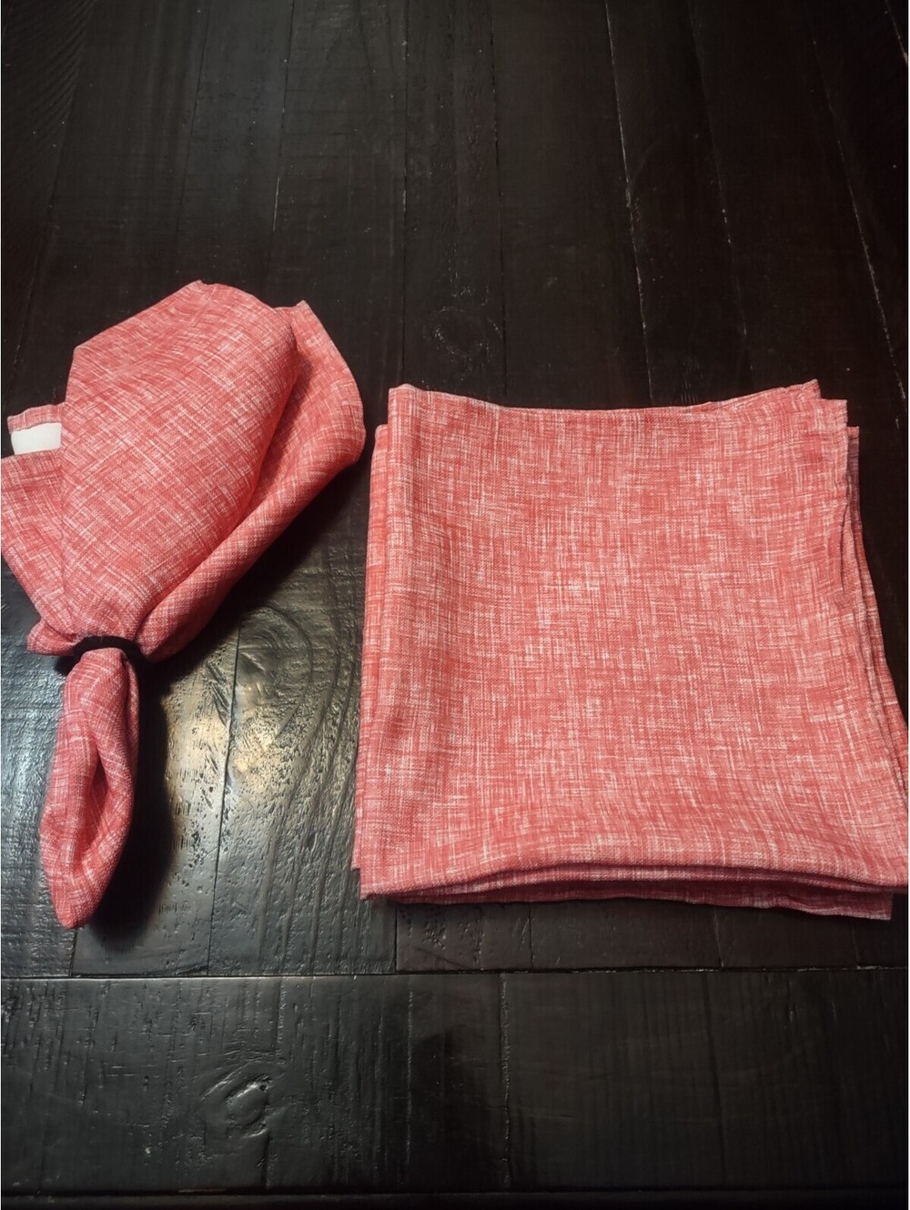 Tommy Bahama Fabric Napkin 18x18 Set Of 6 Indoor Outdoor Magenta Woven Cross Dye